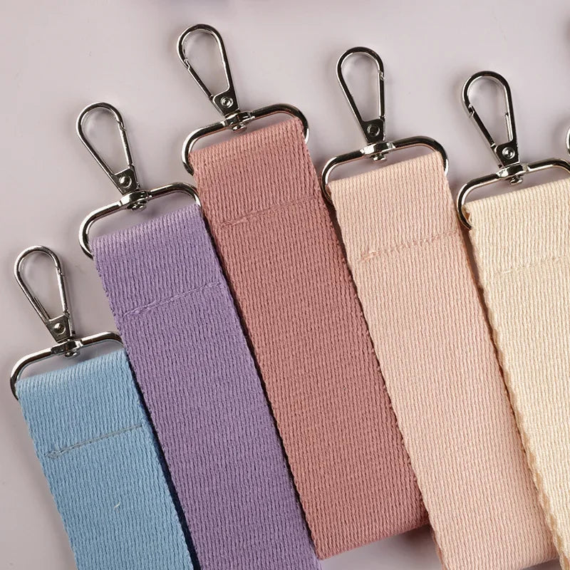 Wholesale Korean version ins style pure color canvas keychain
